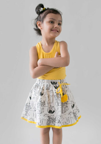 Organic Cotton Doodle Skirt